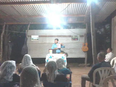 El hermano Hilario  expuso el contenido de las sagradas escrituras en nahuatl 